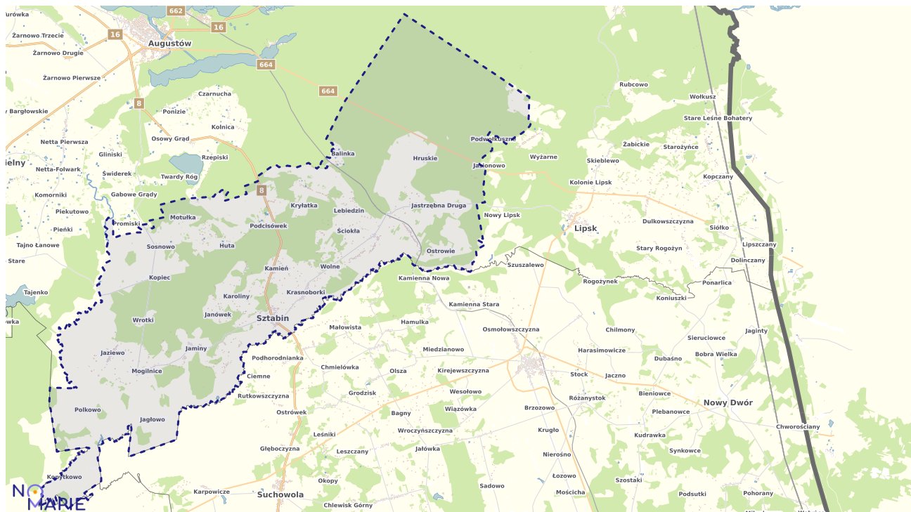 Mapa wyborów do sejmu Sztabin