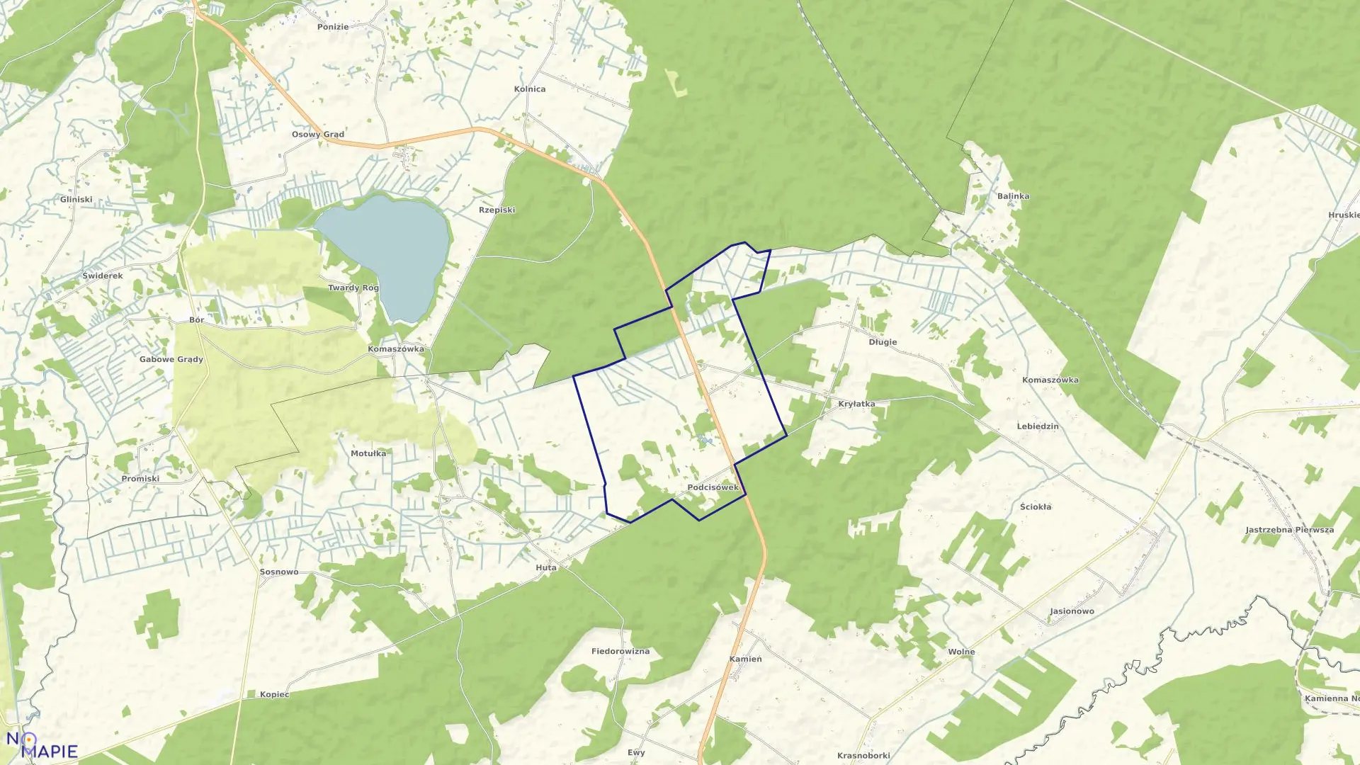 Mapa obrębu CISÓW w gminie Sztabin