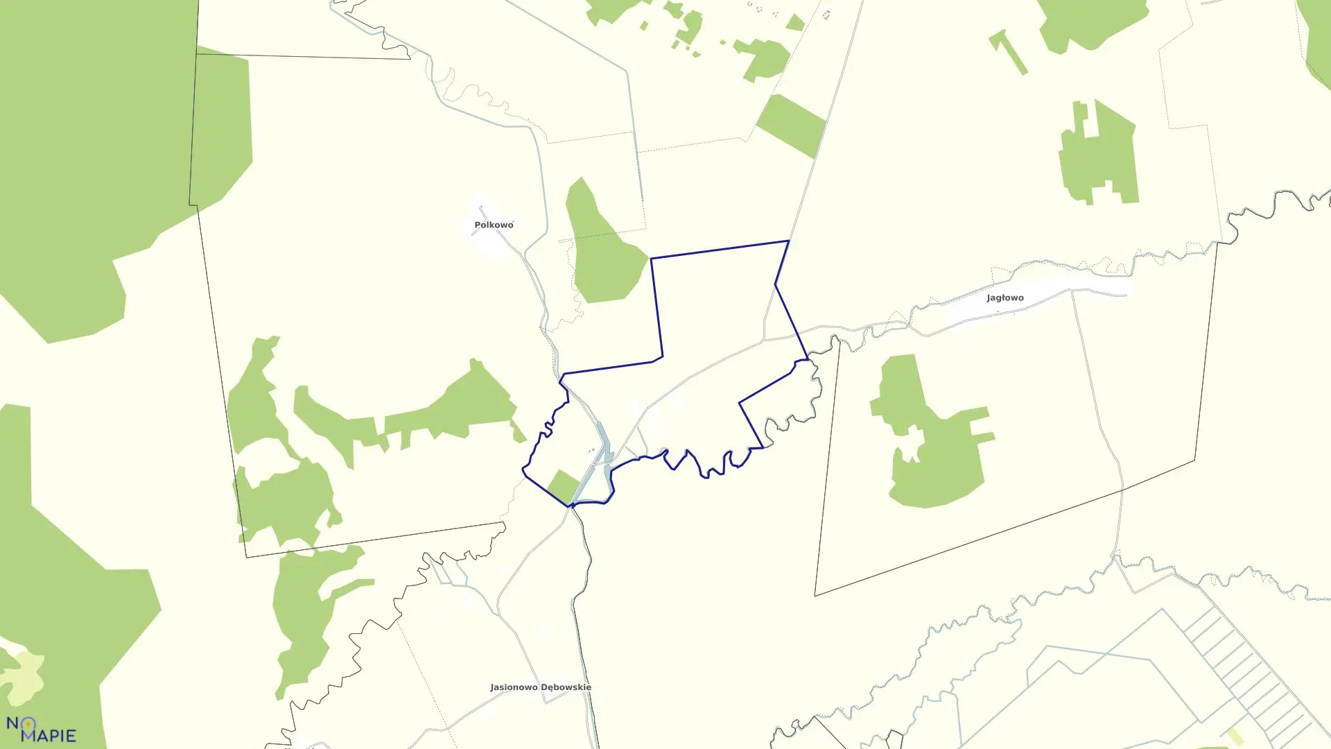 Mapa obrębu DĘBOWO w gminie Sztabin